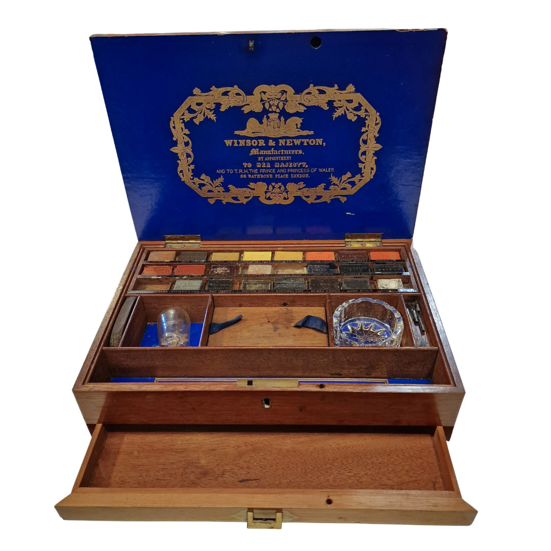 Victorian Winsor & Newton Watercolour Set in Mahogany Case