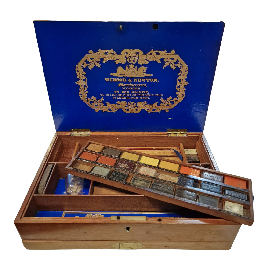 Victorian Winsor & Newton Watercolour Set in Mahogany Case