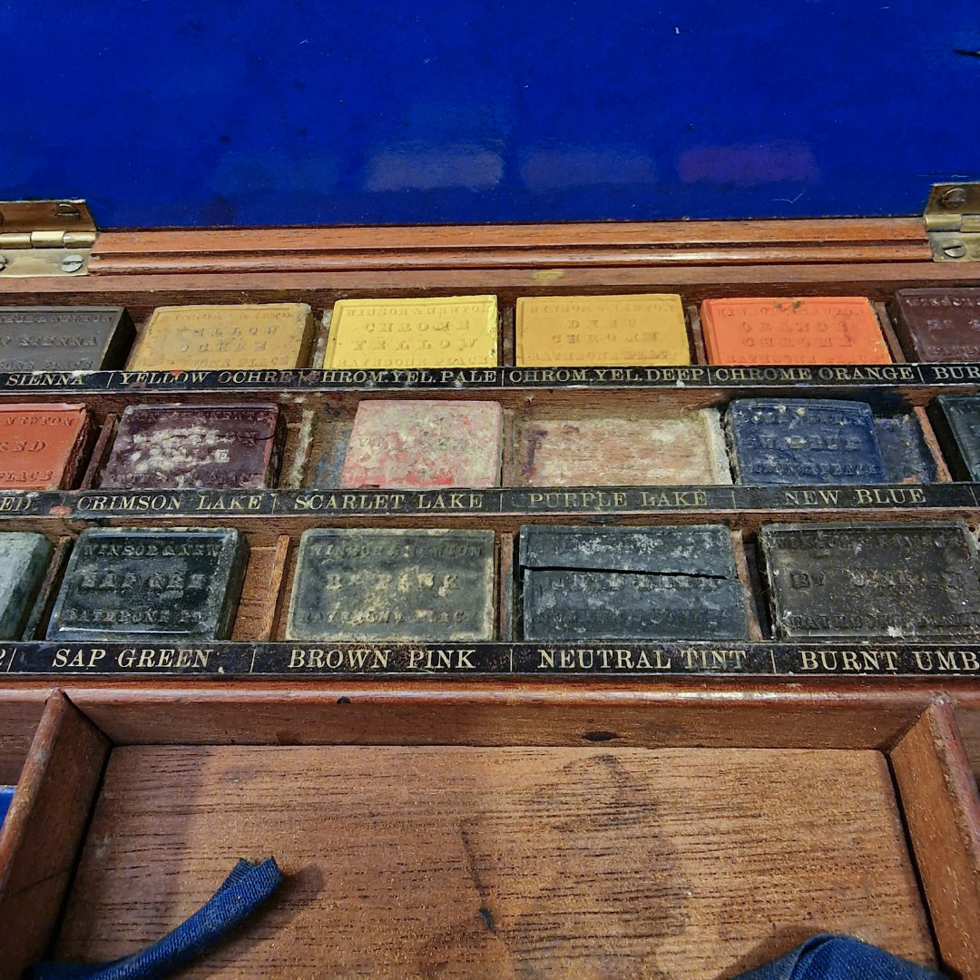 Victorian Winsor & Newton Watercolour Set in Mahogany Case