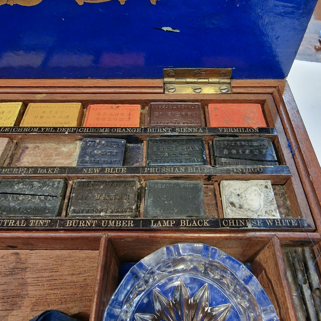 Victorian Winsor & Newton Watercolour Set in Mahogany Case