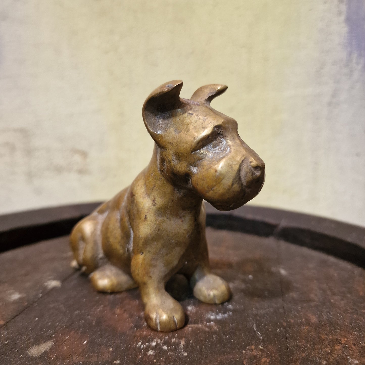 Vintage heavy brass scotty dog