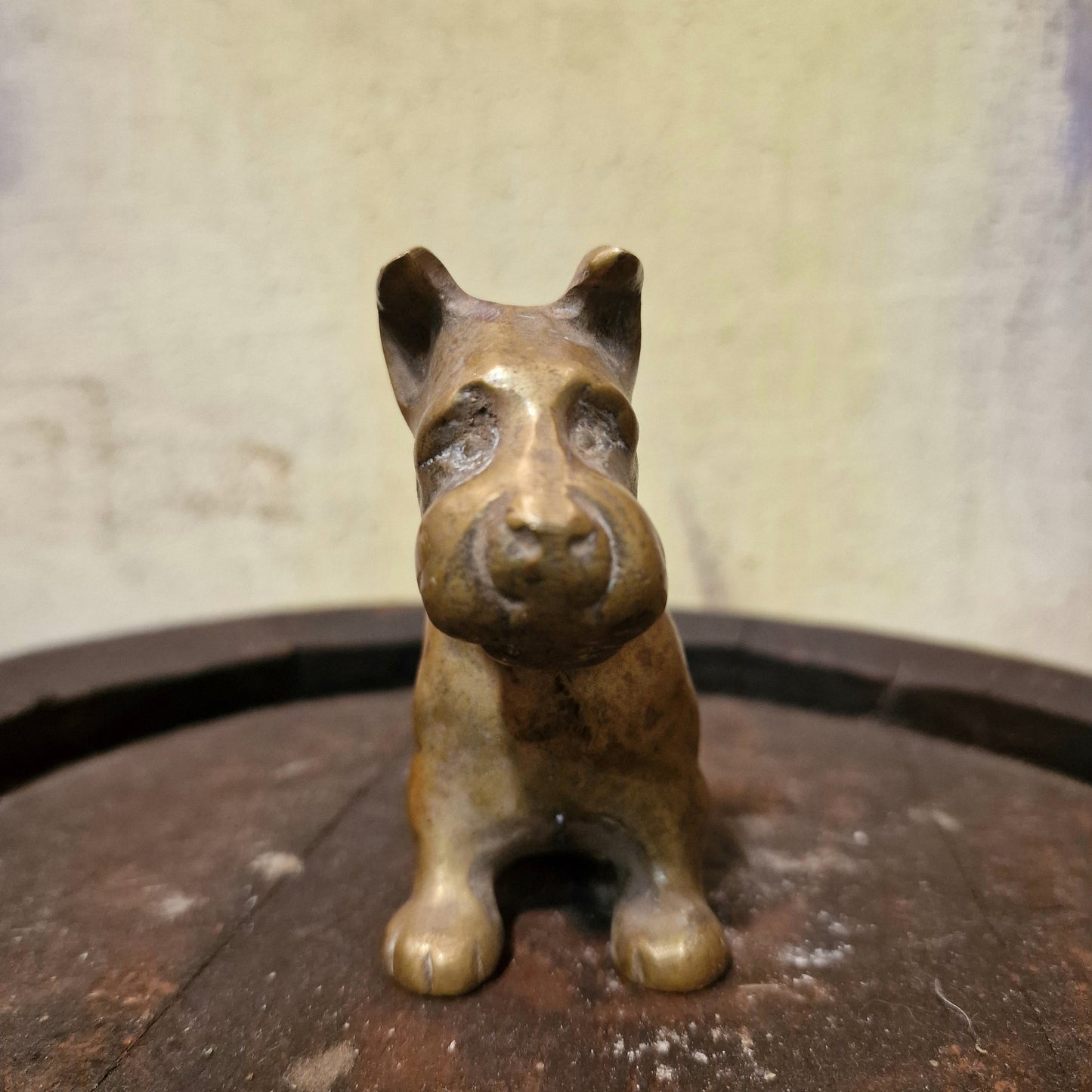 Vintage heavy brass scotty dog