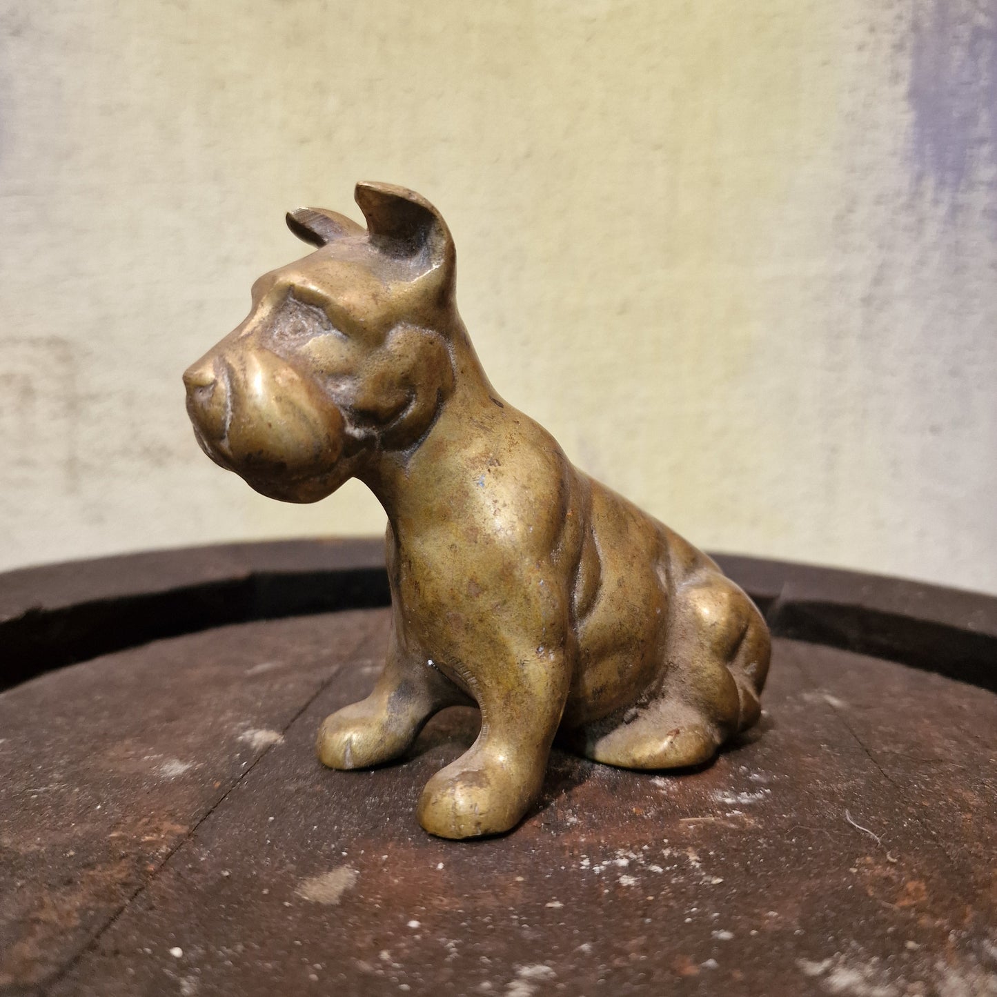 Vintage heavy brass scotty dog