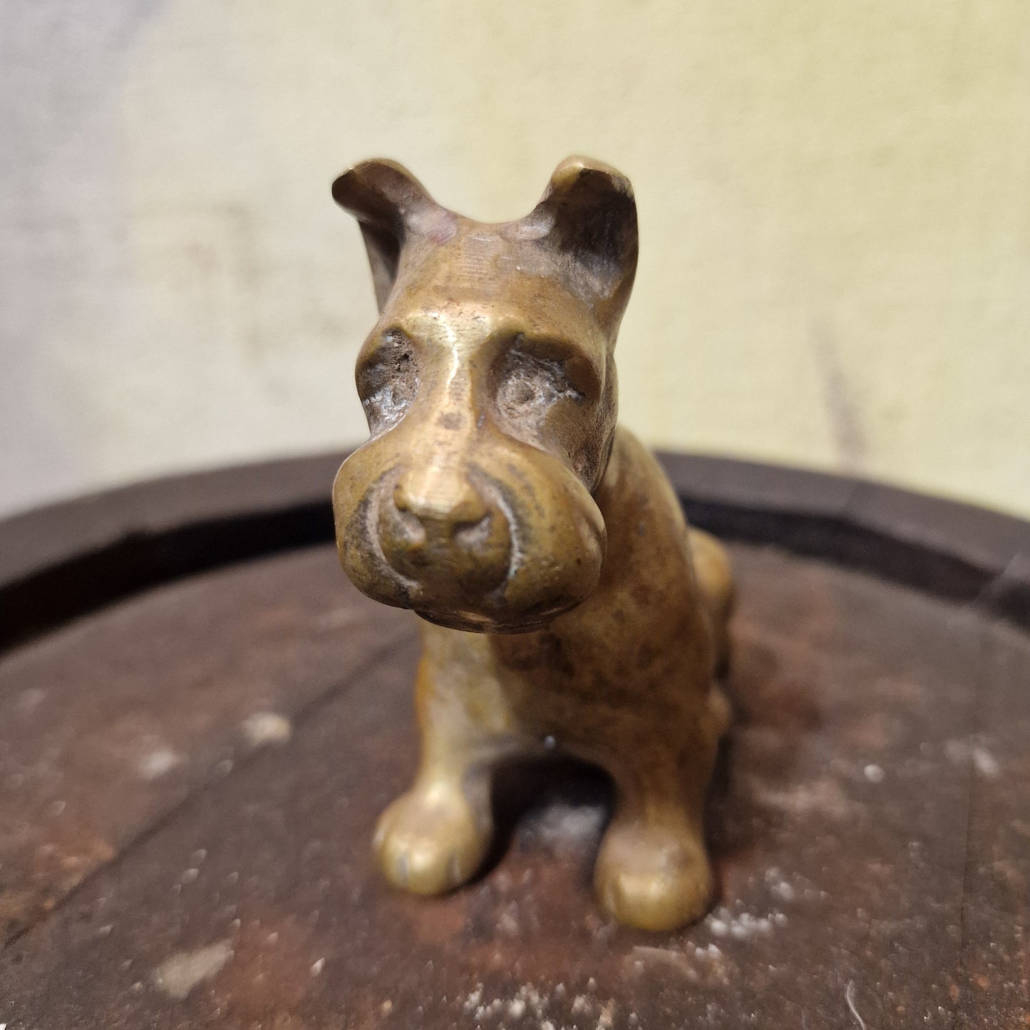 Vintage heavy brass scotty dog
